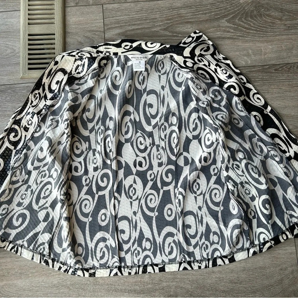 Misook Paisley Print Sequin Evening Zip Jacket - Picture 12 of 16